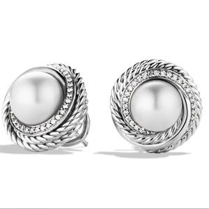 David Yurman Sterling Silver Crossover w Pearls